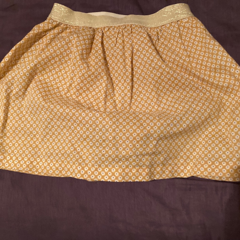 Golden Yellow Floral Print Glitter Carters Girl Dress 4